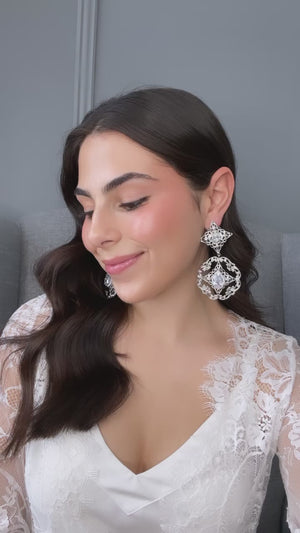 Venice Bridal Earrings - Clip on