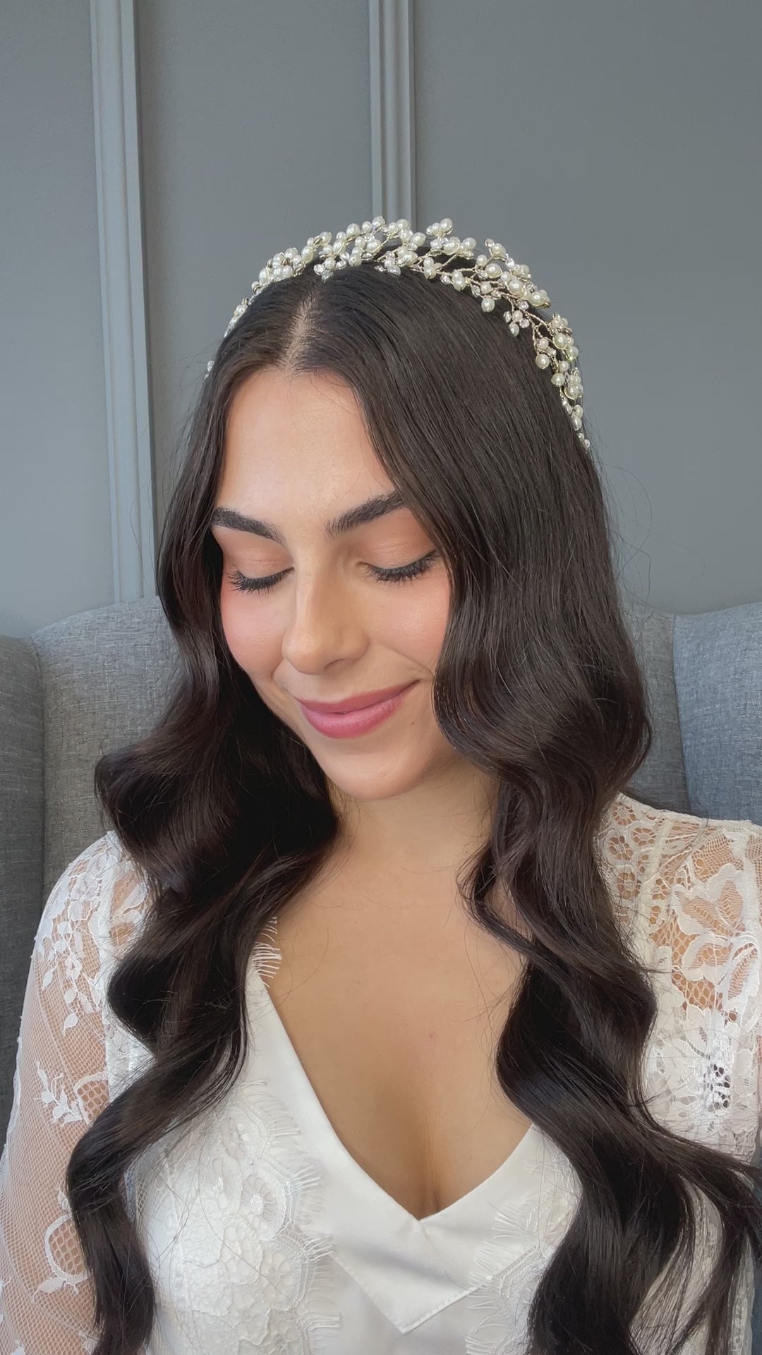 Litta Pearl Bridal Hair Vine