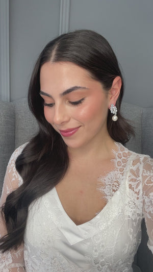 Angelique Pearl Bridal Earrings