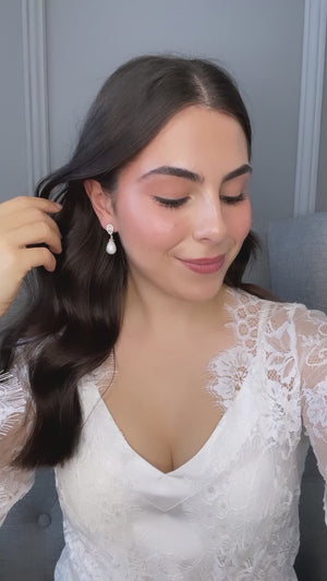 Sianesse Pearl Bridal Earrings