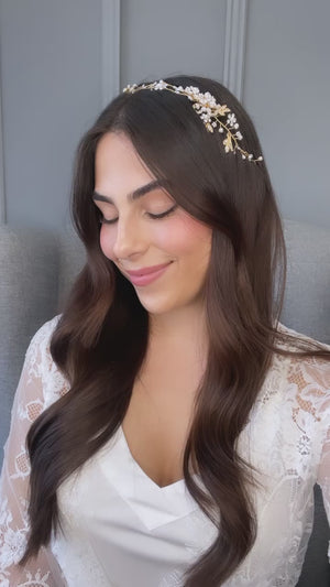 Fae Bridal Hair Vine -  Gold