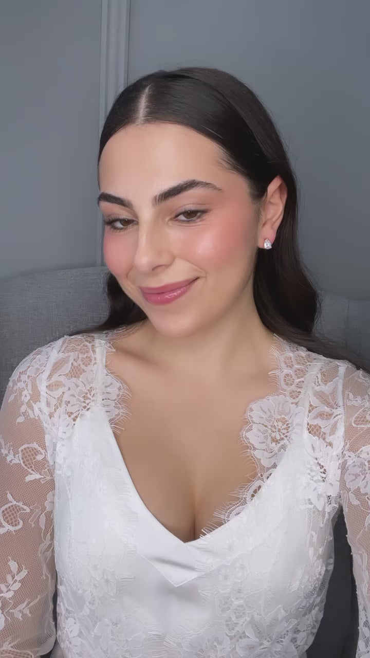 Karla Bridal Earrings Rose Gold