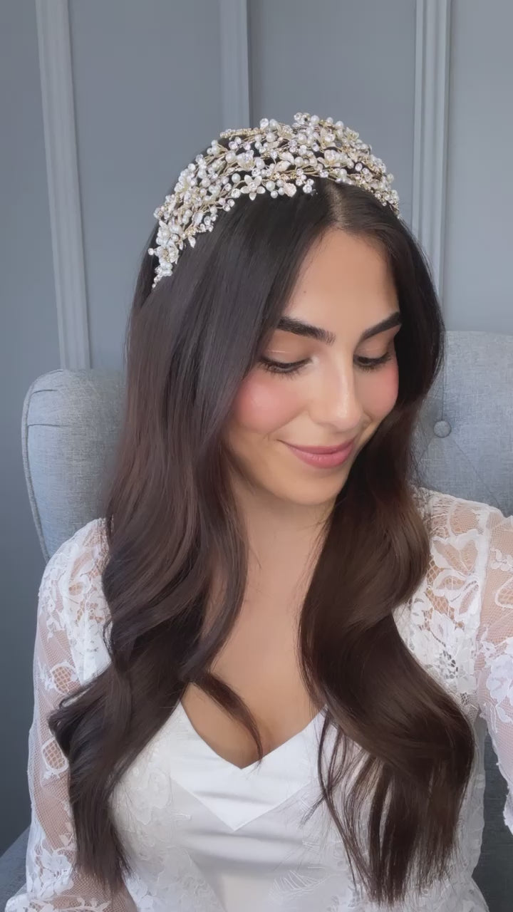 Lamia Bridal Flat Headpiece