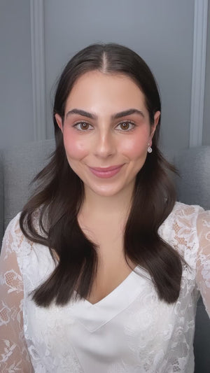 Alexandra Bridal Earrings - Light Rose Gold