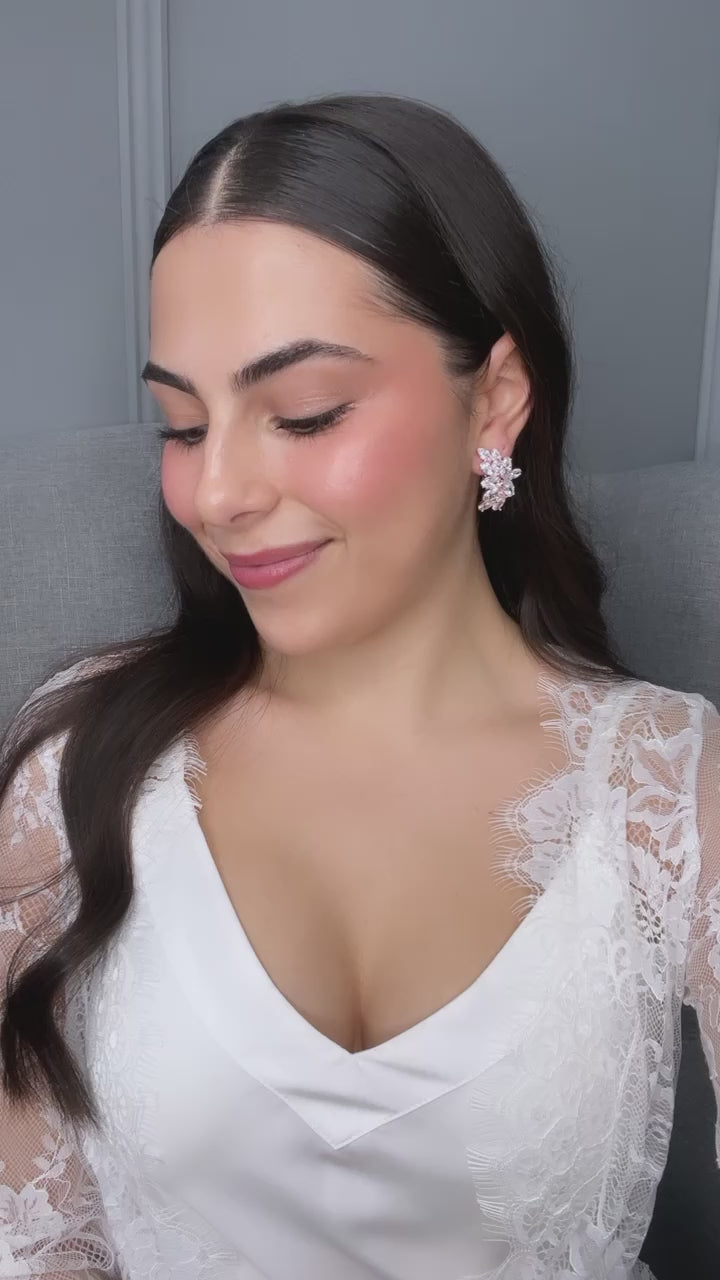 Decima Bridal Earrings Rose Gold