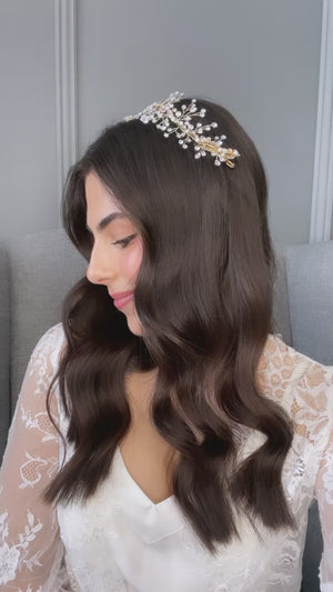 Sharlene Bridal Hair Vine (Gold)
