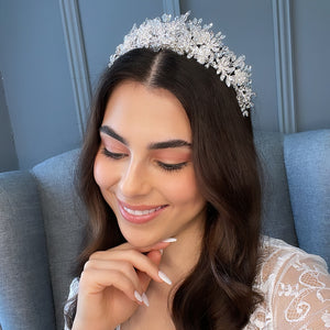 Colette Bridal Crown Hair Accessories - Tiara & Crown    