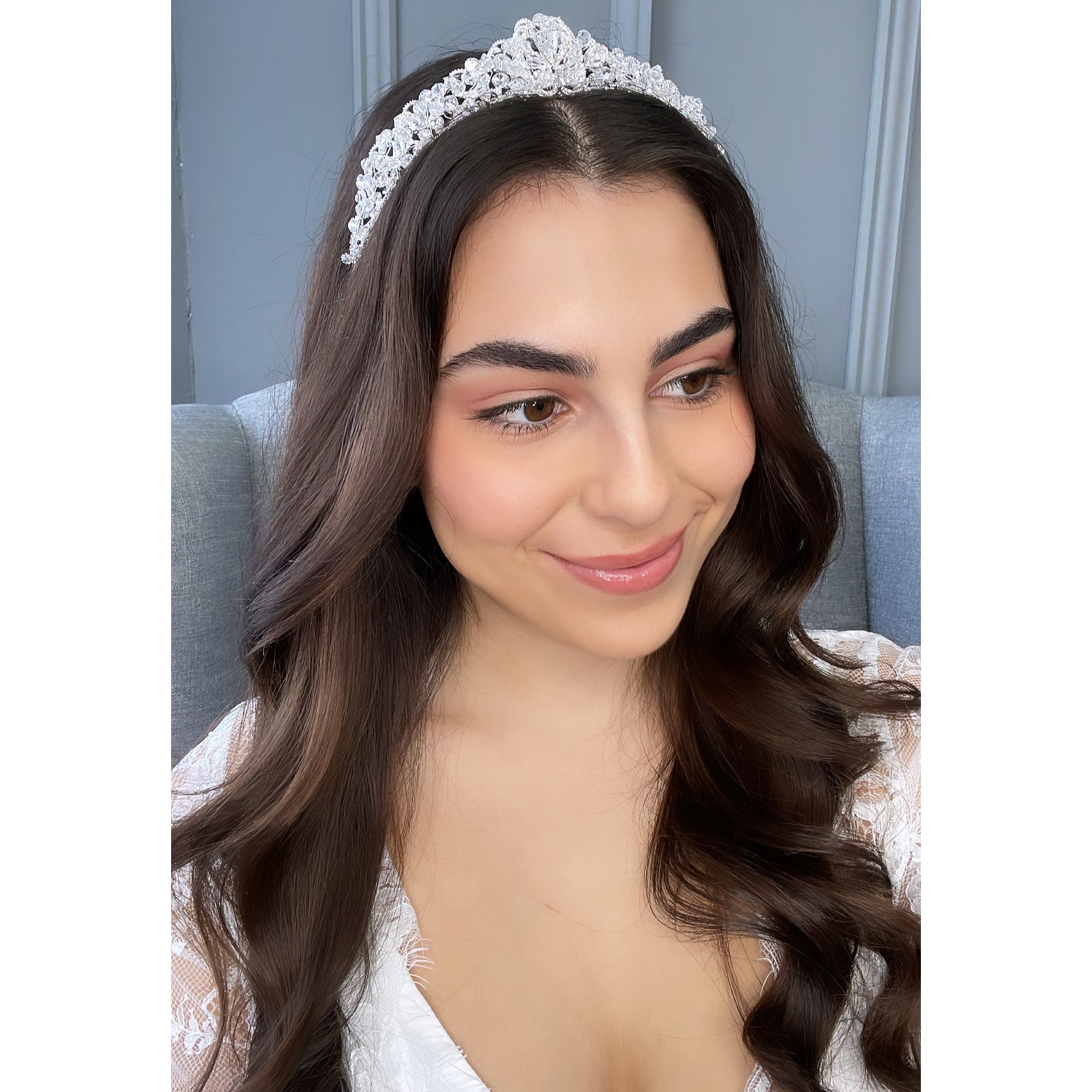 Amalie Bridal Crown Hair Accessories - Tiara & Crown    