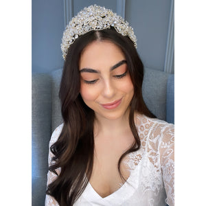 Vivi Bridal Crown Hair Accessories - Tiara & Crown    