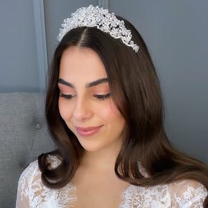Rein Bridal Crown Hair Accessories - Tiara & Crown  Silver  