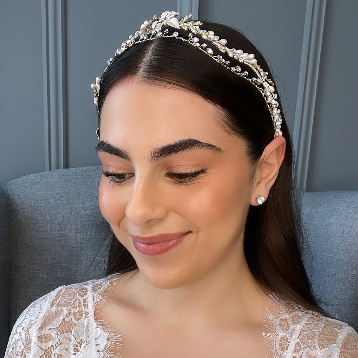 Velma Pearl Bridal Headband Hair Accessories - Headbands,Tiara