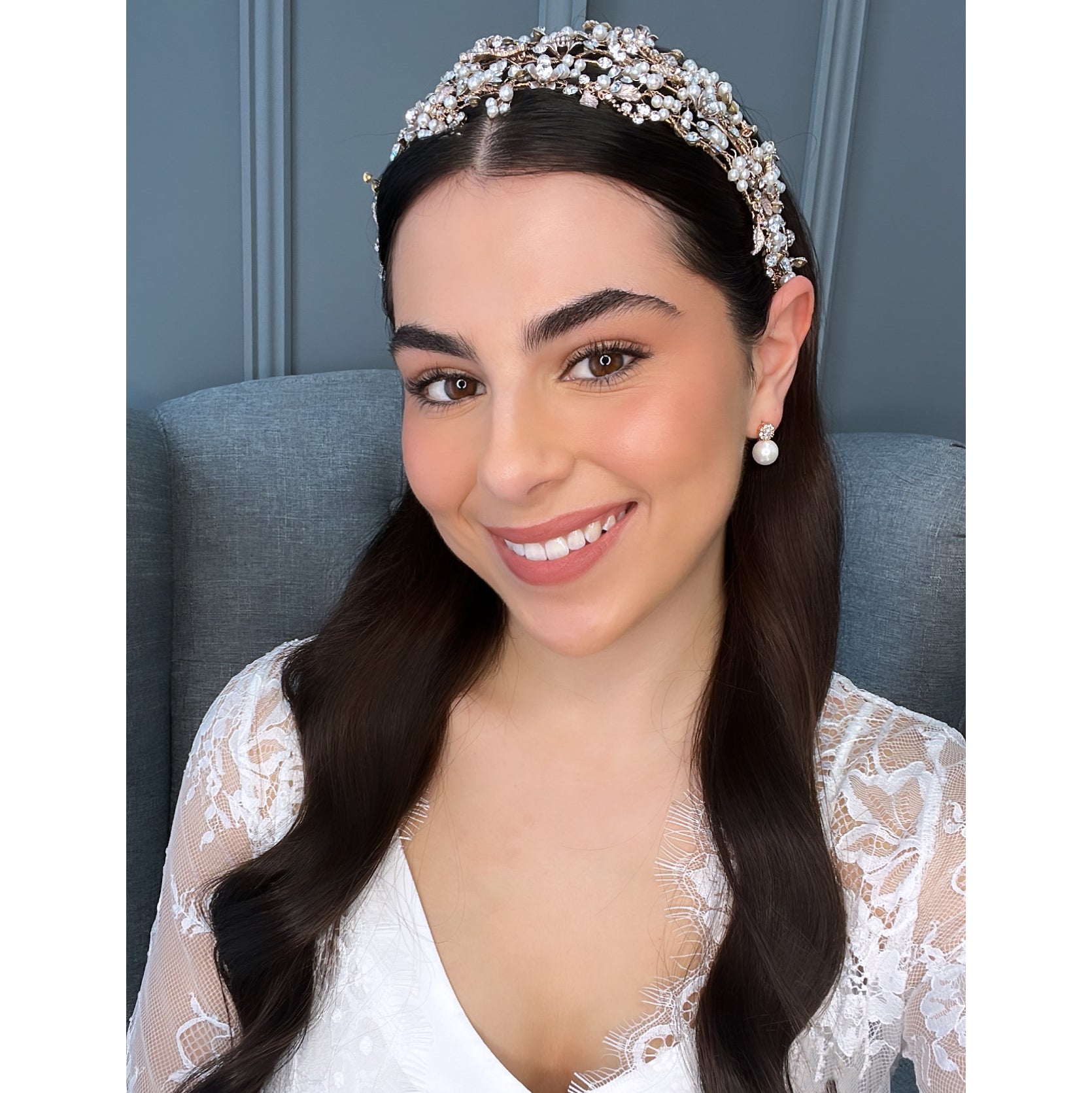 Lamia Bridal Flat Headpiece Hair Accessories - Headpieces