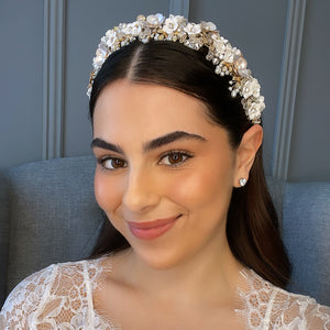 Ofelia Bridal Headband Hair Accessories - Headbands,Tiara  Gold  