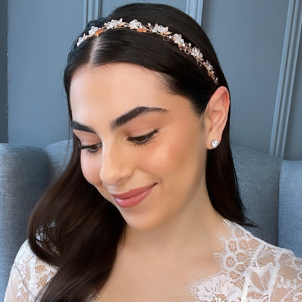 Bodin Bridal Headband Rose Gold Hair Accessories - Headbands,Tiara    