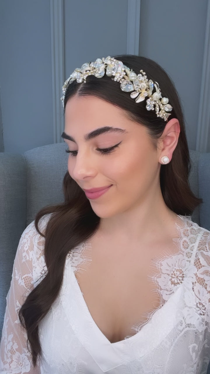 Merlene Bridal Headband Gold