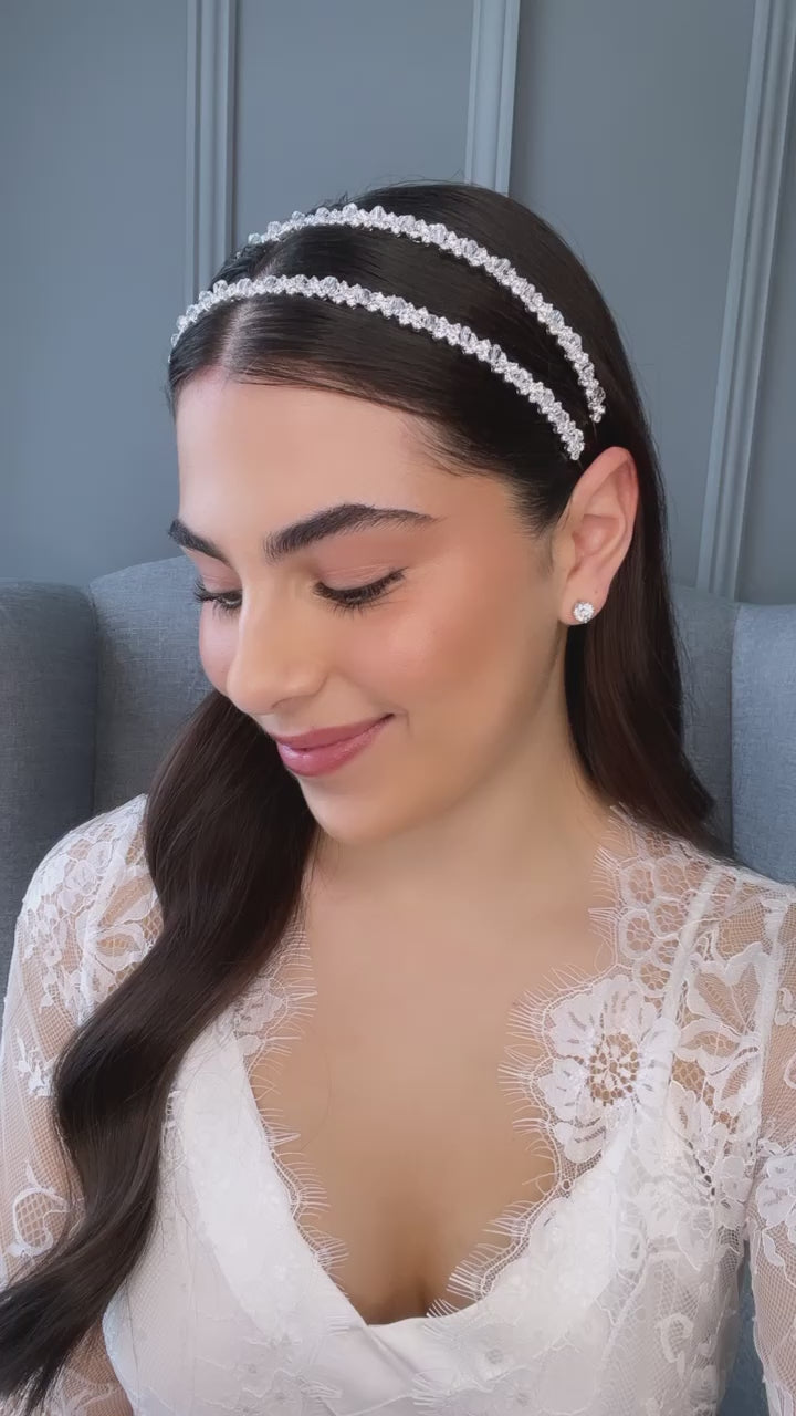 Kayla Bridal Double Headband