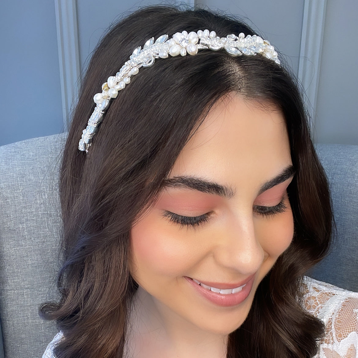 Eliza Pearl Bridal Headband Hair Accessories - Headbands,Tiara