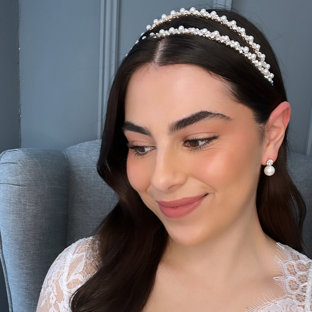 Kayla Bridal Double Headband Hair Accessories - Headbands,Tiara