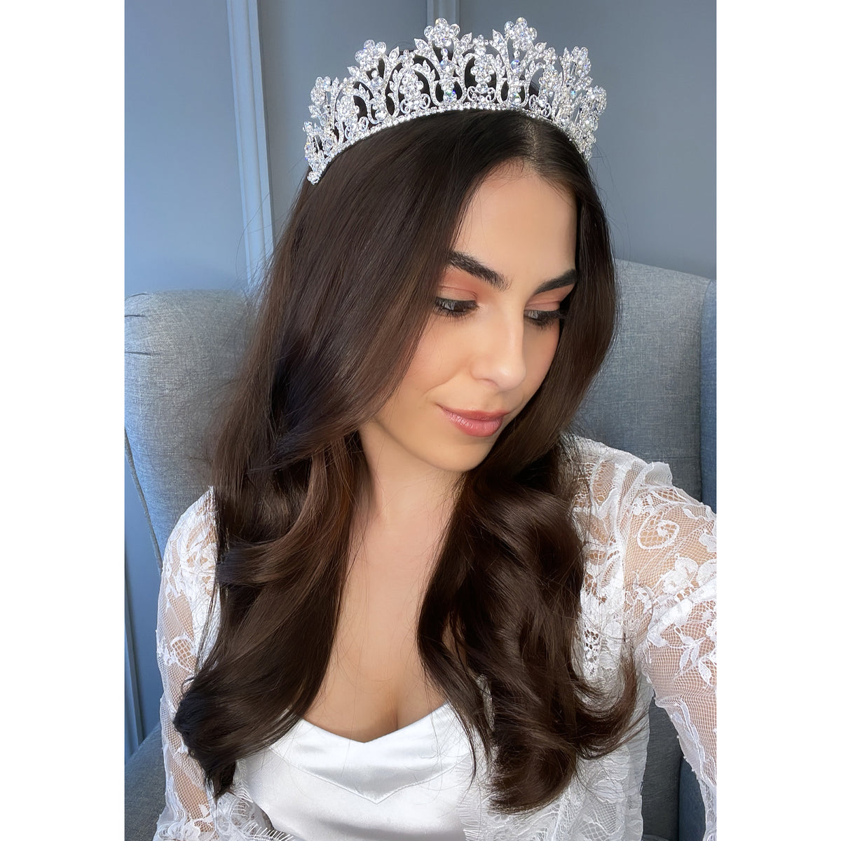 Talisa Crystal Bridal Crown Hair Accessories - Tiara &amp; Crown