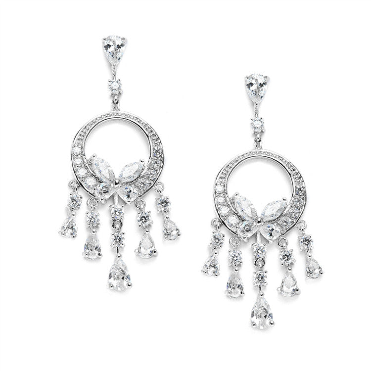 Farfalla Bridal Earrings Earrings - Long Drop