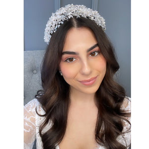 Estate Flat Headpiece with Pearl Hair Accessories - Headpieces    