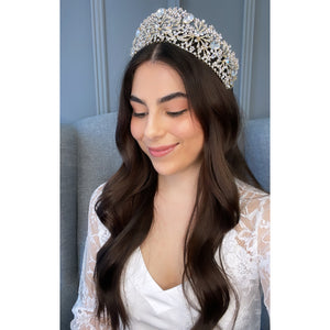 Milica Bridal Crown Hair Accessories - Tiara & Crown    