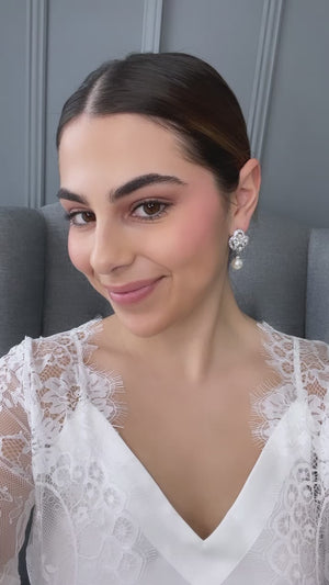 Monika Pearl Bridal Earrings
