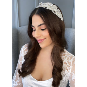 Amina Bridal Flat Headband Hair Accessories - Headbands,Tiara    
