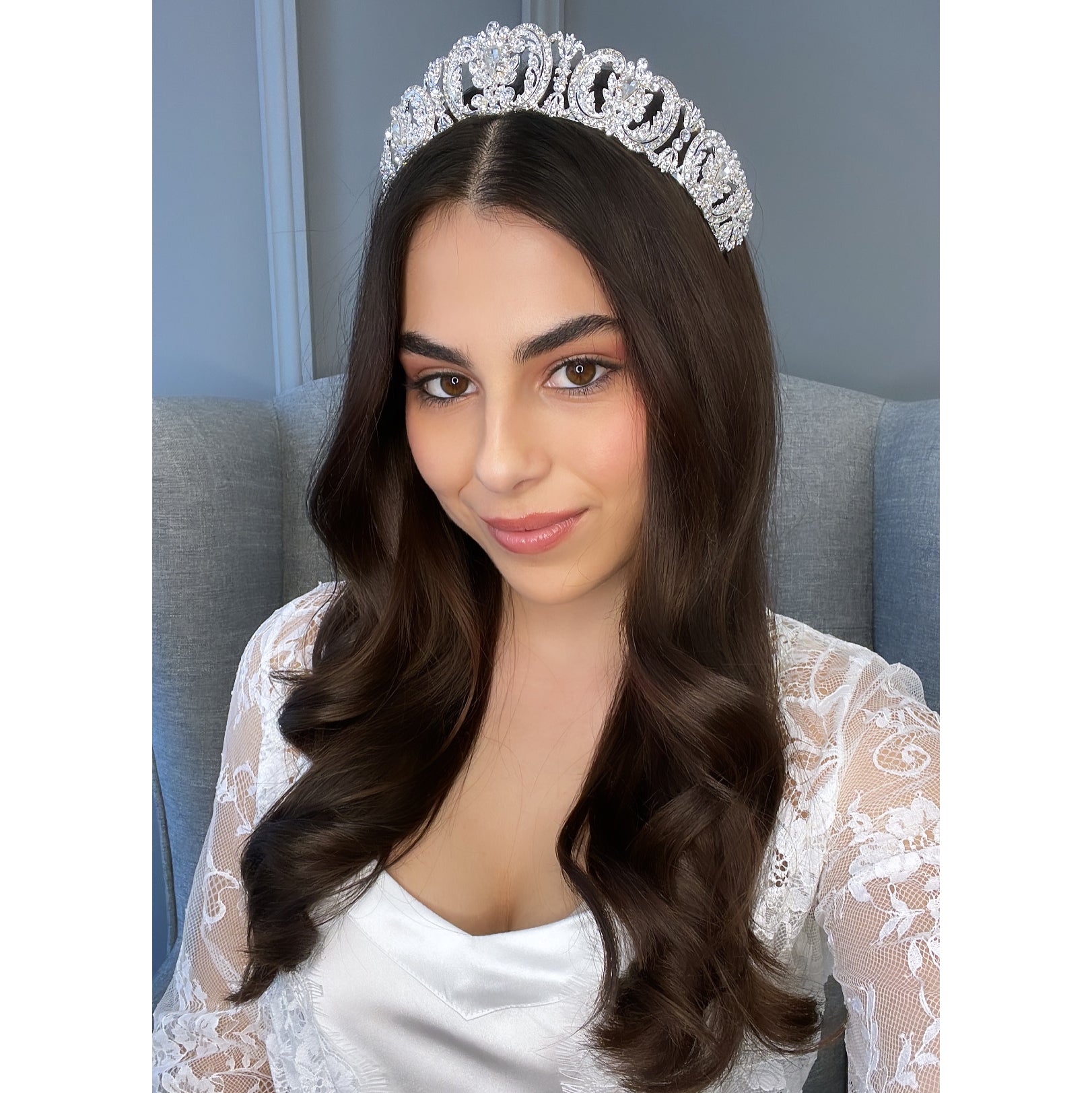 Mallie Crystal Bridal Tiara Hair Accessories - Tiara & Crown