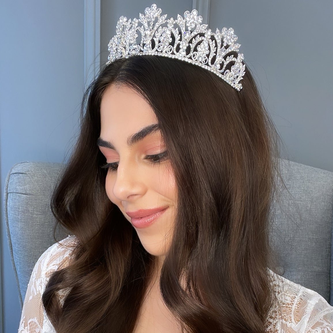 Talisa Crystal Bridal Crown Hair Accessories - Tiara &amp; Crown