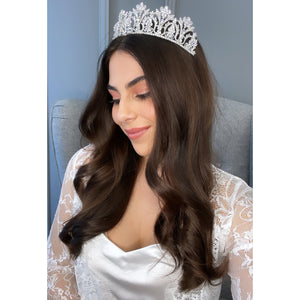 Talisa Bridal Crown Hair Accessories - Tiara & Crown  Silver  