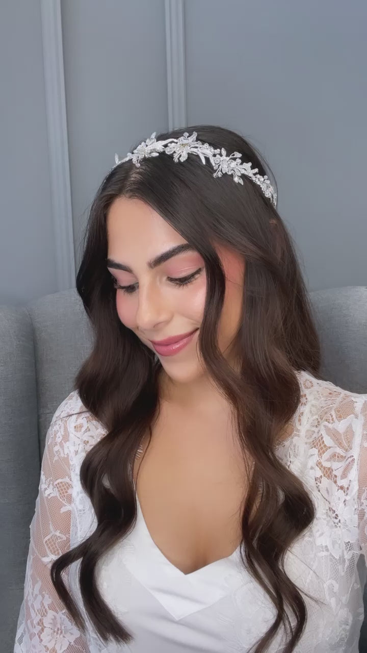 Callie Crystal Bridal Hair Vine