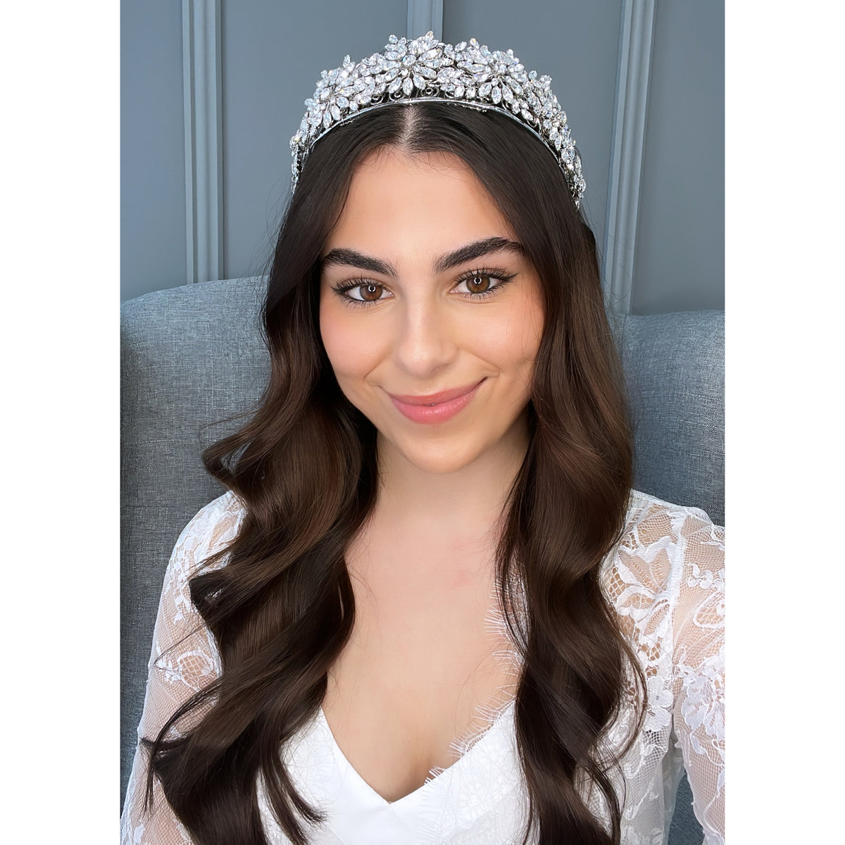 Jasmine Crystal Bridal Tiara Hair Accessories - Tiara & Crown