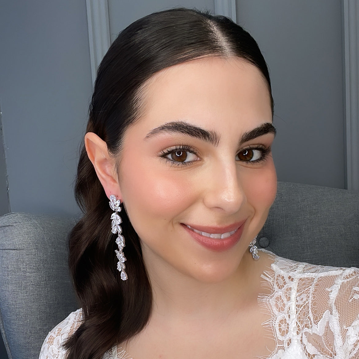 Layne Bridal Earrings Earrings - Long Drop    