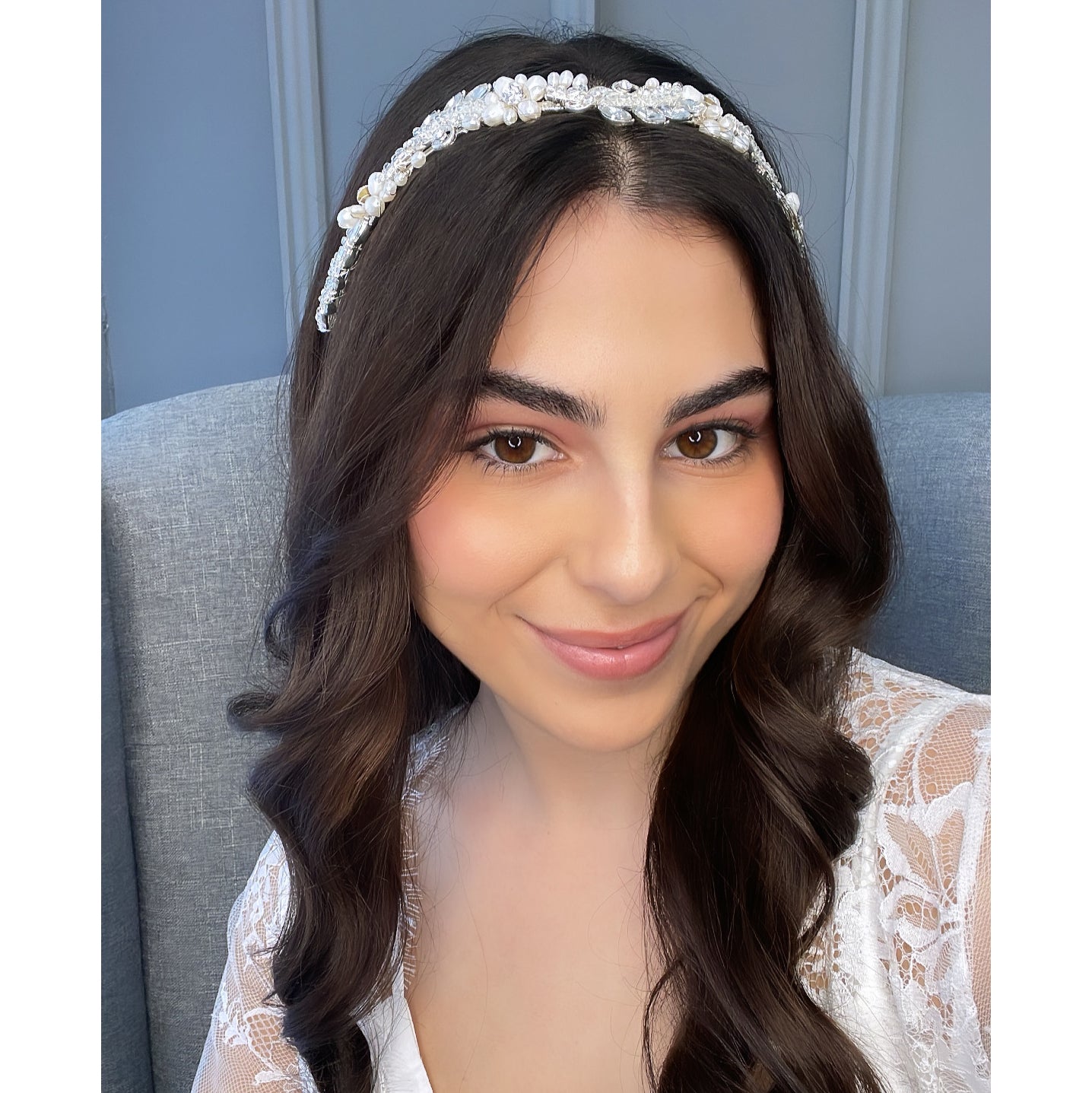 Eliza Pearl Bridal Headband Hair Accessories - Headbands,Tiara