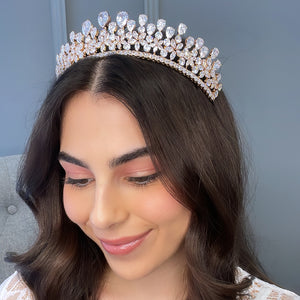 Allura Bridal Crown Hair Accessories - Tiara & Crown    