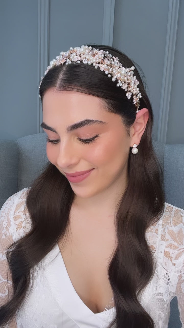 Adria Pearl Bridal Headband