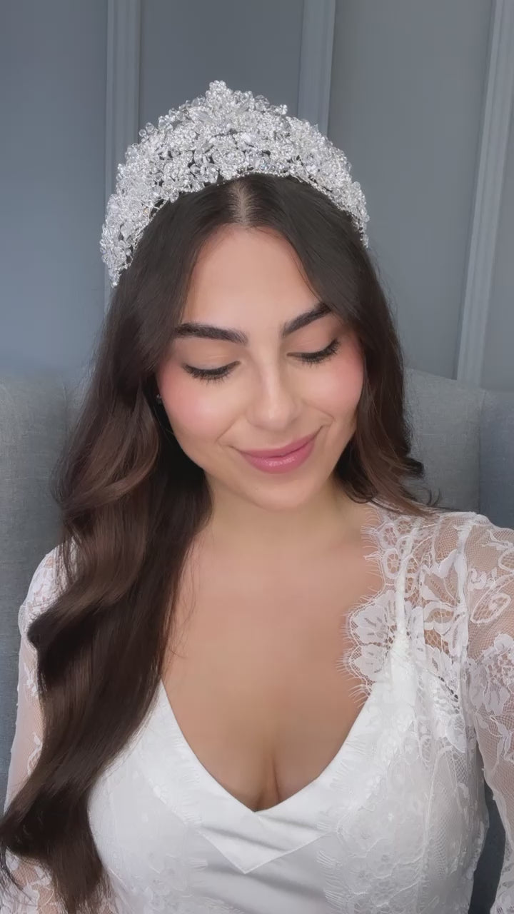 Vivi Crystal Bridal Crown