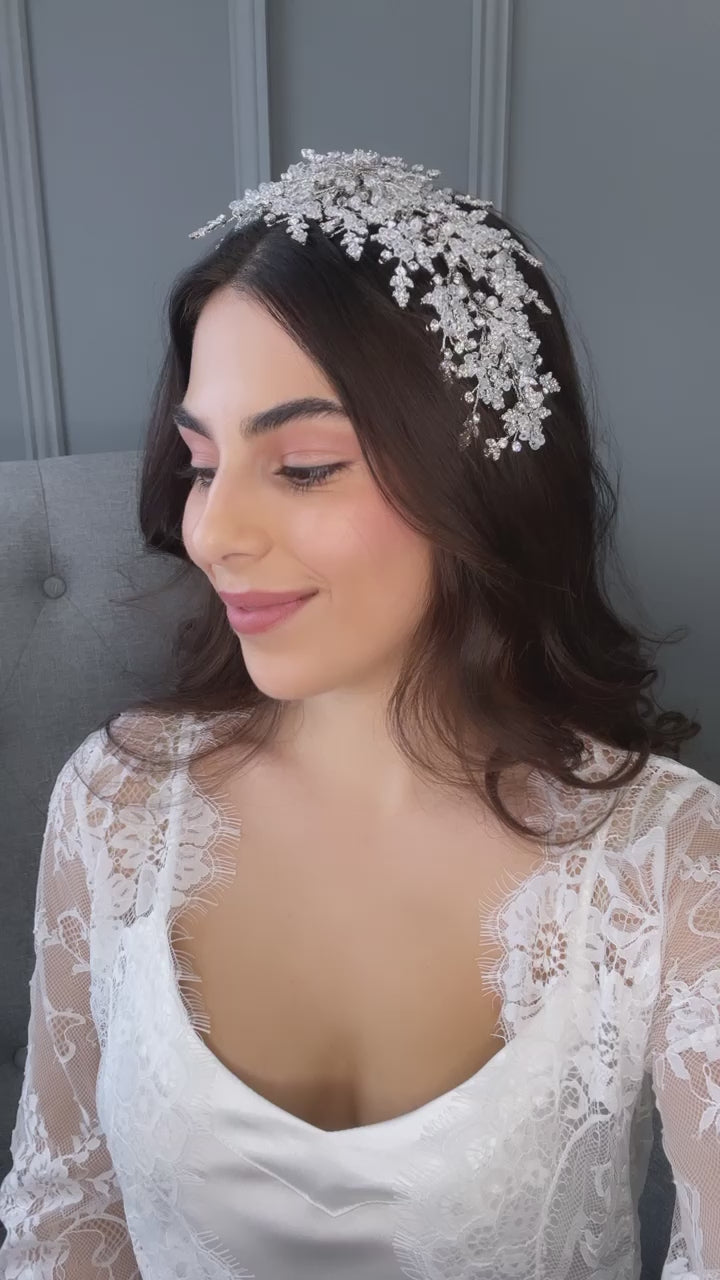 Aisha Pearl Bridal Headpiece