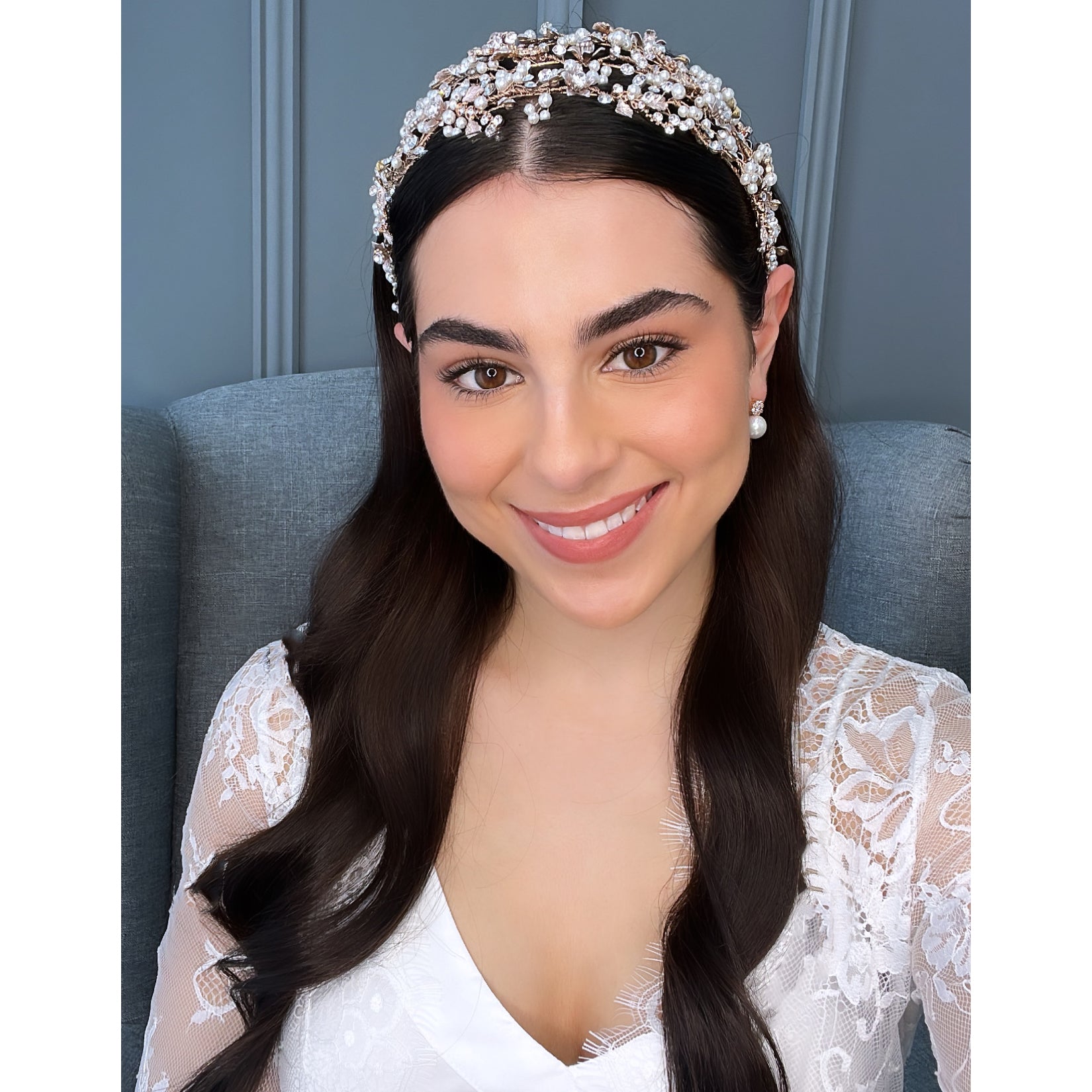 Lamia Bridal Flat Headpiece Hair Accessories - Headpieces