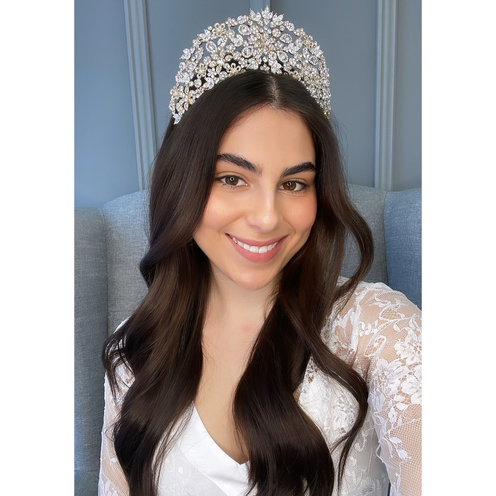 Carlotta Bridal Crown Hair Accessories - Tiara & Crown    