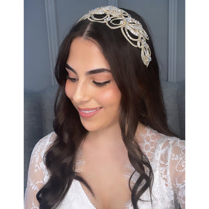 Natasha Luxe Headband Hair Accessories - Headbands,Tiara  Gold  