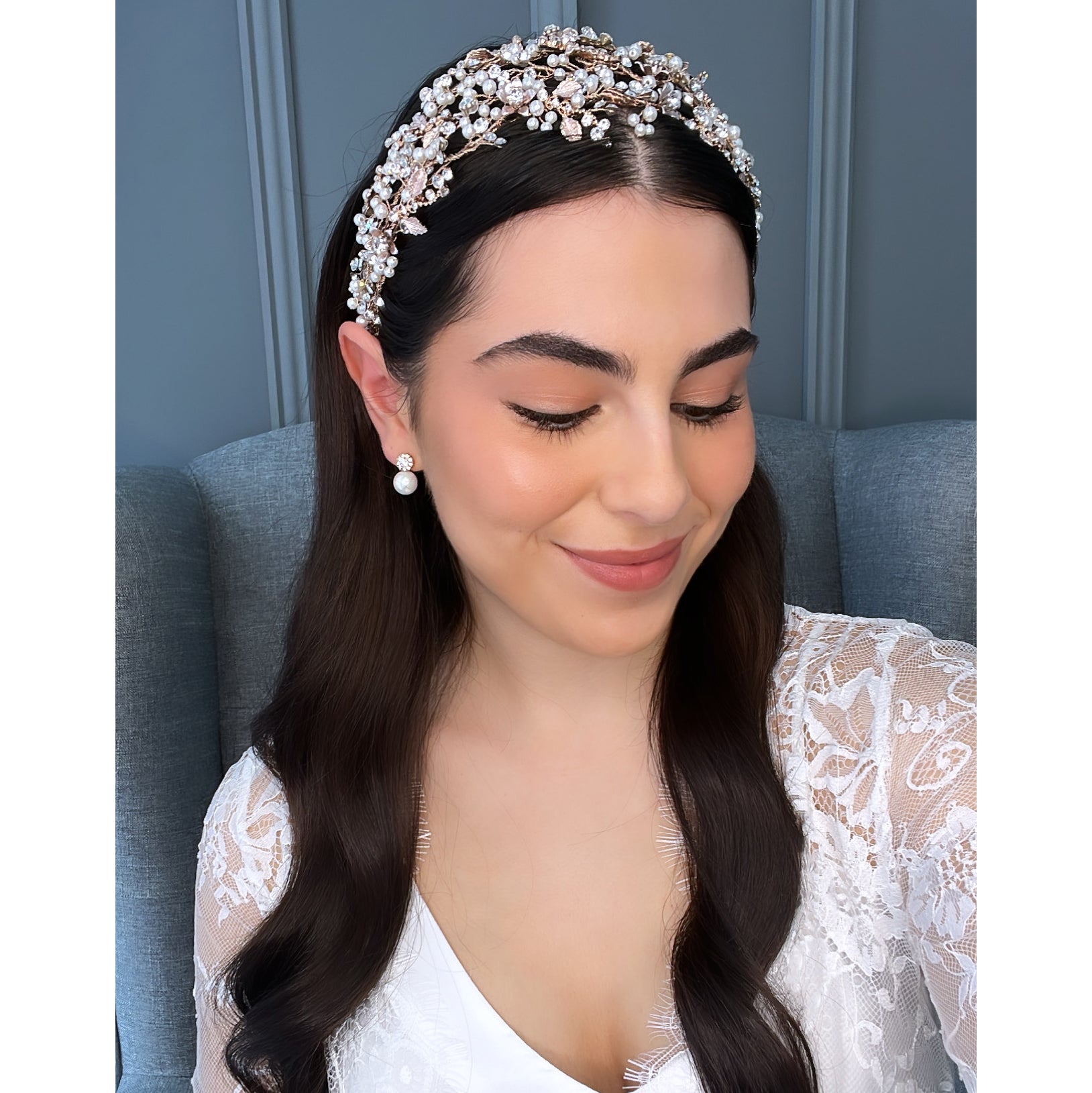 Lamia Bridal Flat Headpiece Hair Accessories - Headpieces