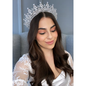 Coralynn Bridal Crown Hair Accessories - Tiara & Crown    
