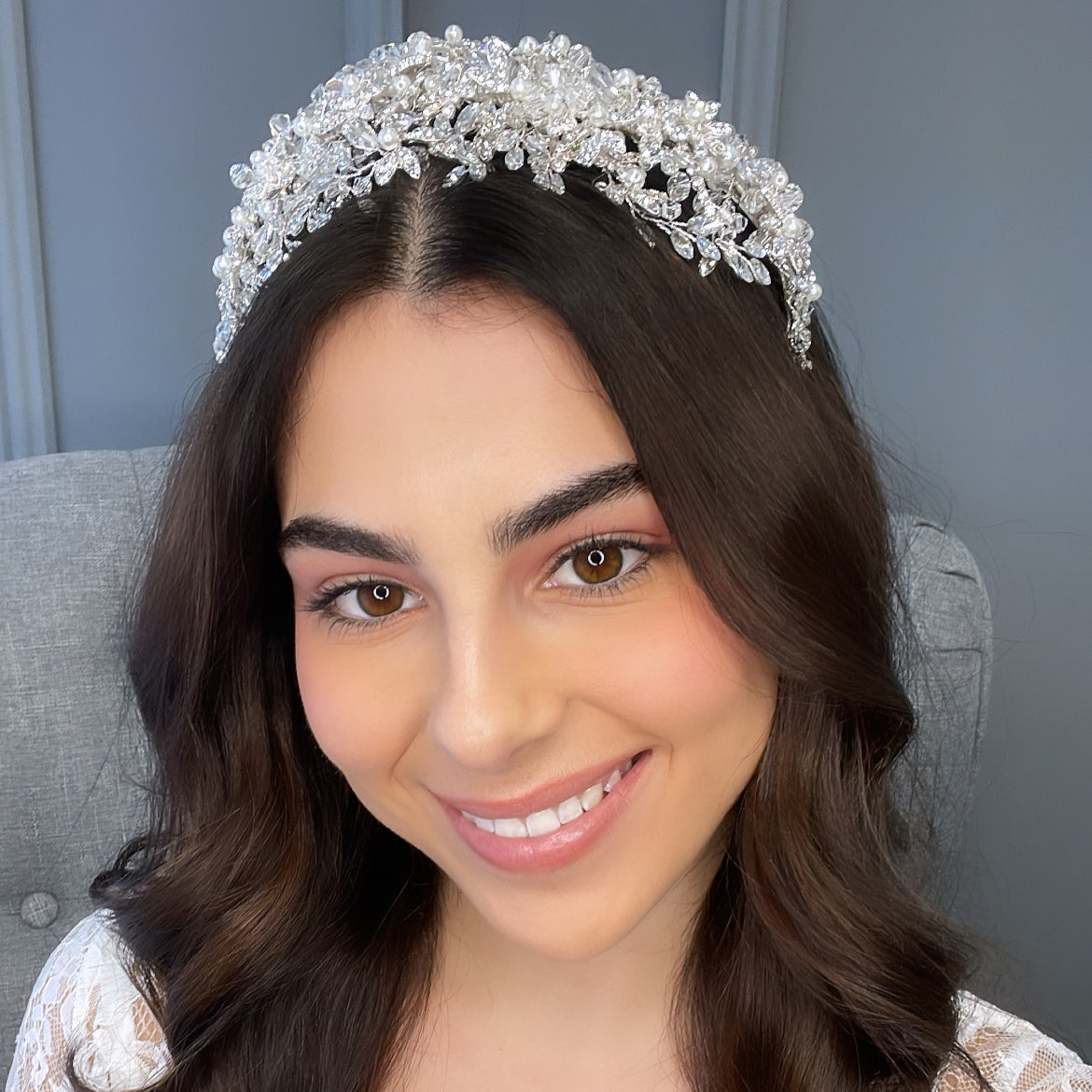 Estate Flat Headpiece with Pearl Hair Accessories - Headpieces    