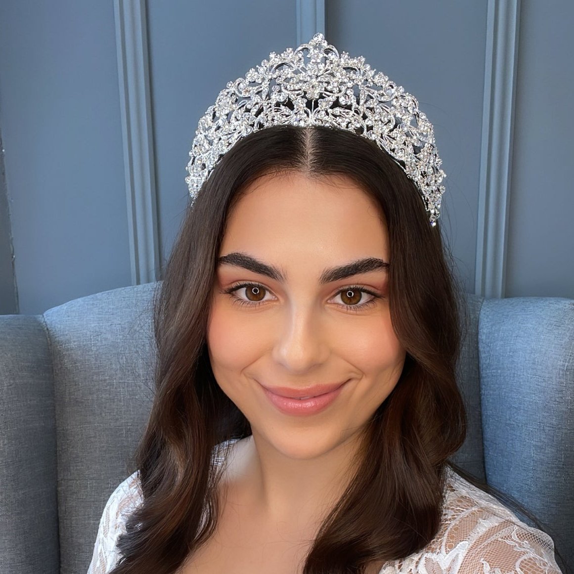 Meridan Crystal Bridal Crown Hair Accessories - Tiara &amp; Crown