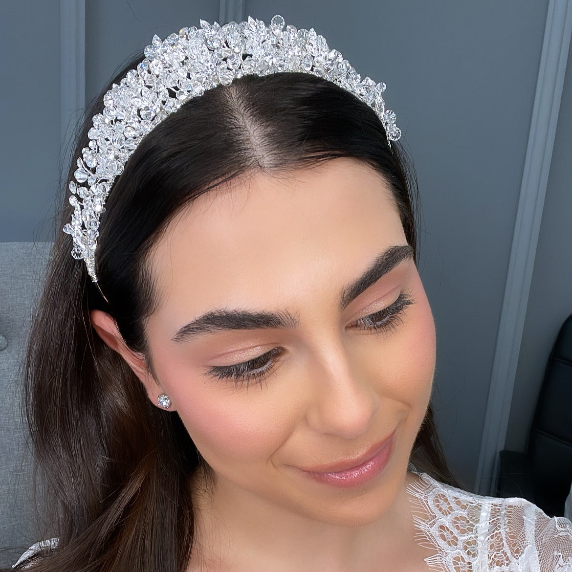 Natalie Bridal Crown Hair Accessories - Tiara & Crown    