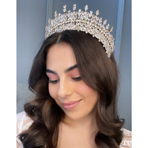 Arabella Bridal Crown Hair Accessories - Tiara & Crown    