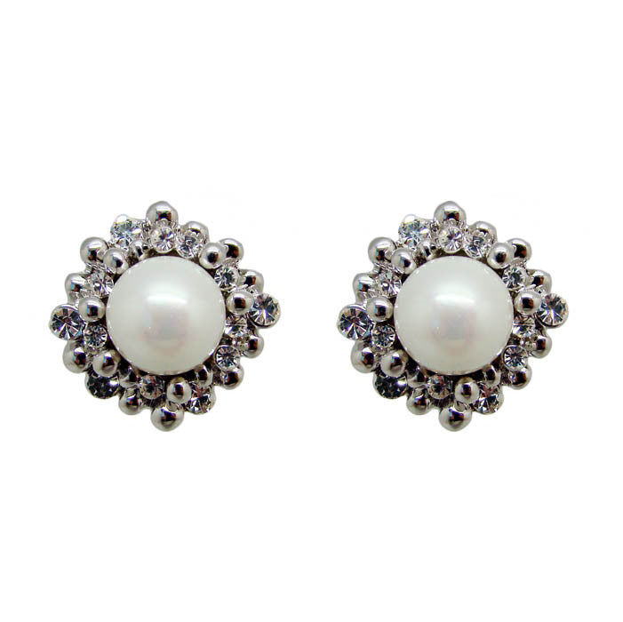 Neva Pearl Bridal Earrings Earrings - Classic Stud