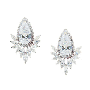Alayah Bridal Earrings Earrings - Glamour Stud  Silver  
